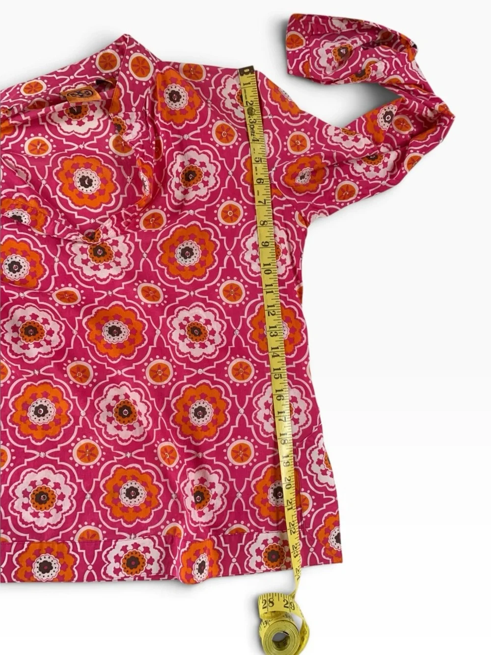 Tory Burch Cotton Paillette Geometric Mandala Tunic Size 8